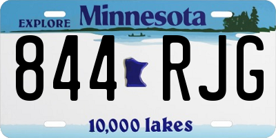 MN license plate 844RJG