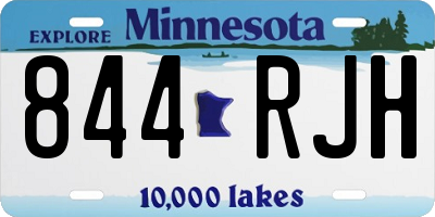 MN license plate 844RJH