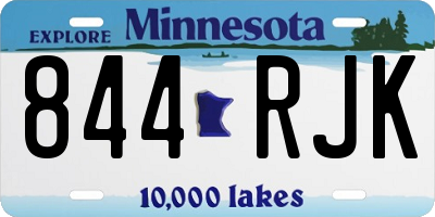 MN license plate 844RJK