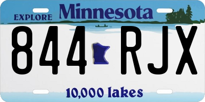 MN license plate 844RJX