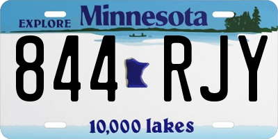 MN license plate 844RJY