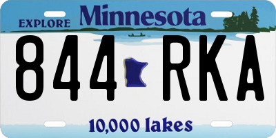 MN license plate 844RKA