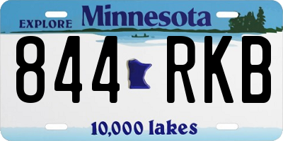 MN license plate 844RKB