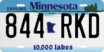 MN license plate 844RKD
