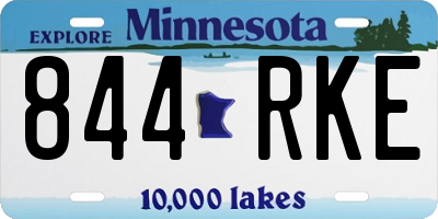 MN license plate 844RKE