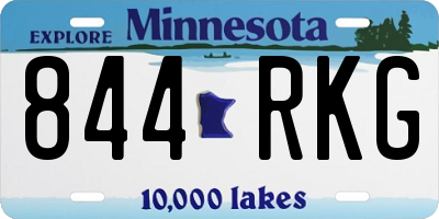 MN license plate 844RKG