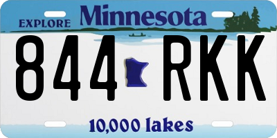 MN license plate 844RKK