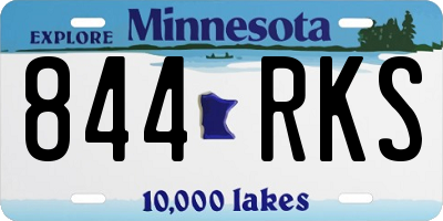 MN license plate 844RKS