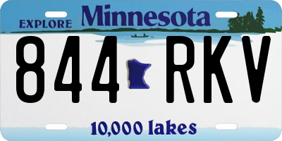 MN license plate 844RKV