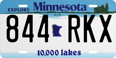 MN license plate 844RKX