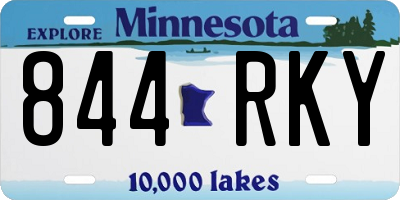 MN license plate 844RKY