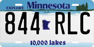 MN license plate 844RLC