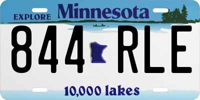 MN license plate 844RLE