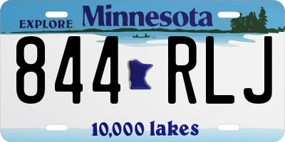 MN license plate 844RLJ