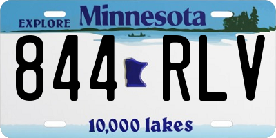 MN license plate 844RLV