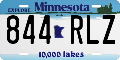 MN license plate 844RLZ