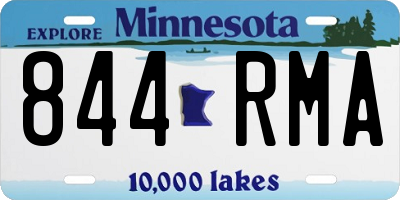 MN license plate 844RMA