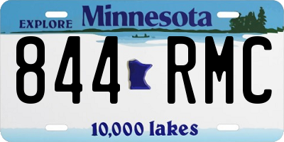 MN license plate 844RMC