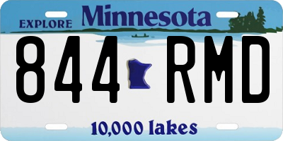 MN license plate 844RMD
