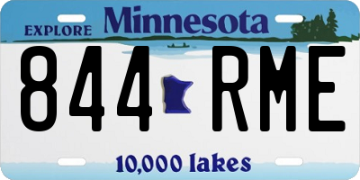 MN license plate 844RME