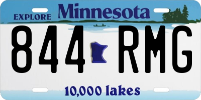 MN license plate 844RMG