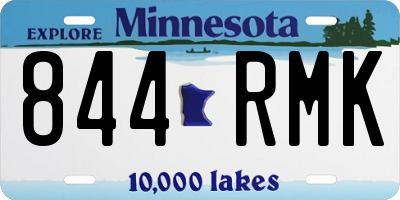 MN license plate 844RMK