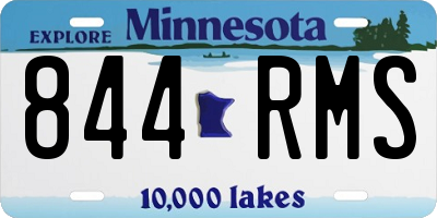 MN license plate 844RMS