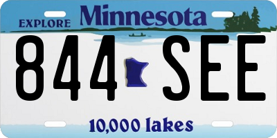 MN license plate 844SEE