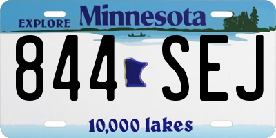 MN license plate 844SEJ