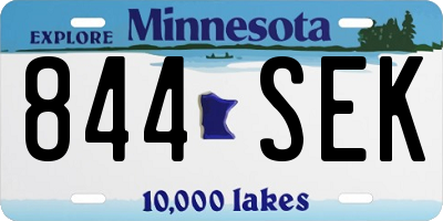 MN license plate 844SEK