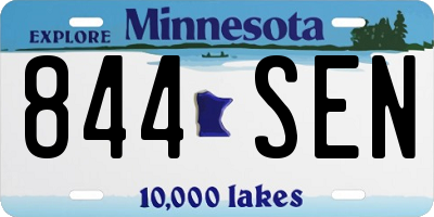MN license plate 844SEN