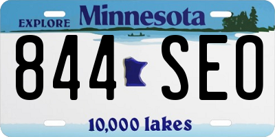 MN license plate 844SEO