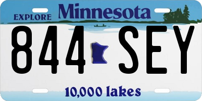 MN license plate 844SEY