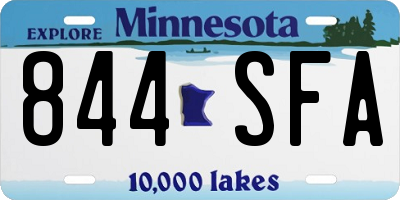 MN license plate 844SFA
