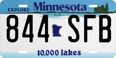 MN license plate 844SFB