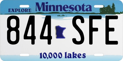 MN license plate 844SFE