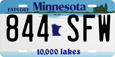 MN license plate 844SFW
