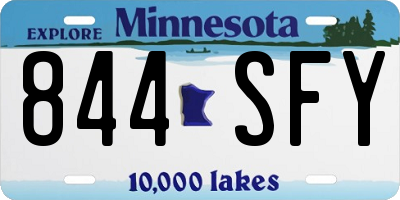 MN license plate 844SFY