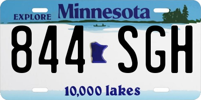 MN license plate 844SGH
