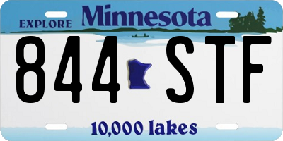 MN license plate 844STF
