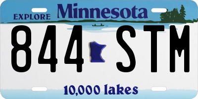 MN license plate 844STM