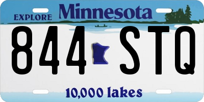 MN license plate 844STQ