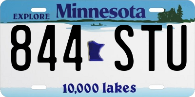 MN license plate 844STU