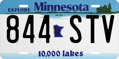 MN license plate 844STV