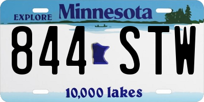 MN license plate 844STW