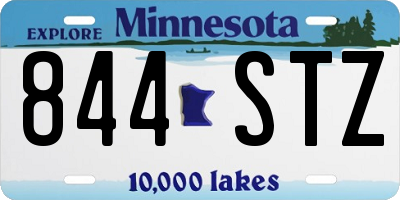 MN license plate 844STZ