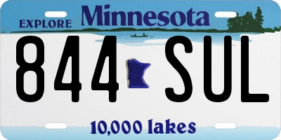 MN license plate 844SUL