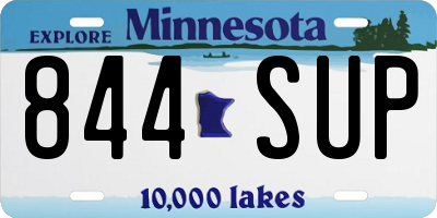 MN license plate 844SUP