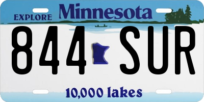 MN license plate 844SUR