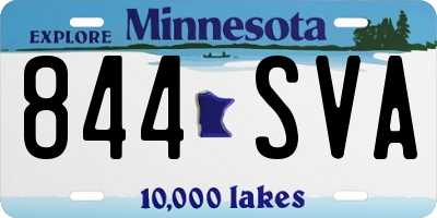 MN license plate 844SVA